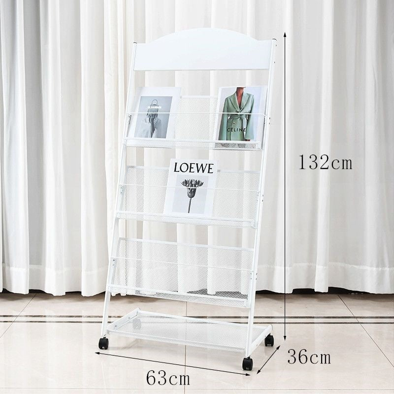 Floor magazine rack, newspaper rack, book rack, display rack, promotional material rack, single page rack, storage rack