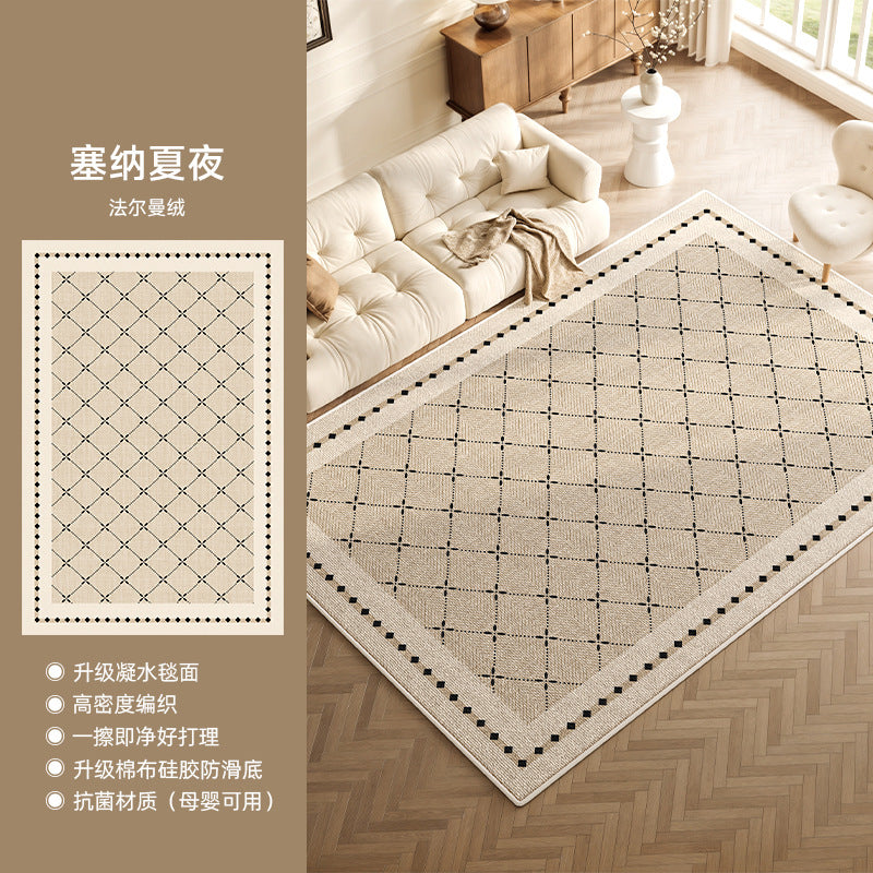 Distributed carpet living room no-wash and wipeable  new style medieval style waterproof floor mat bedside bedroom room no maintenance