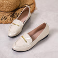 Export flatsplaid lazy flatsautumnew arrival pointed metal chain plus sizecasualflats women