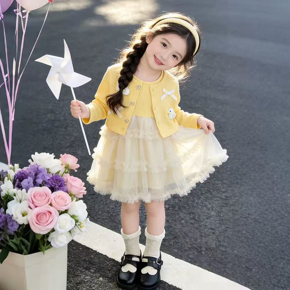 Spring new arrivals: stylish baby girl romper set - princess style bodysuit and skirt for infants