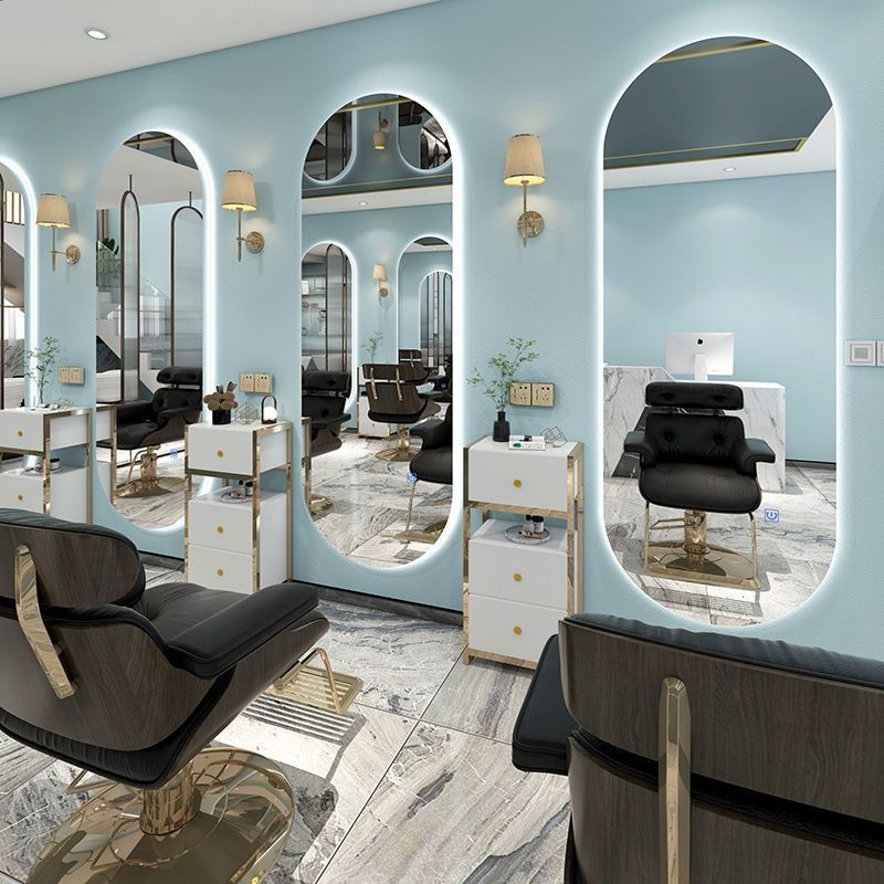Hairdressing mirror, hair salon special, hair salon mirror, popular led single-sided luminous wall-mounted smart mirror