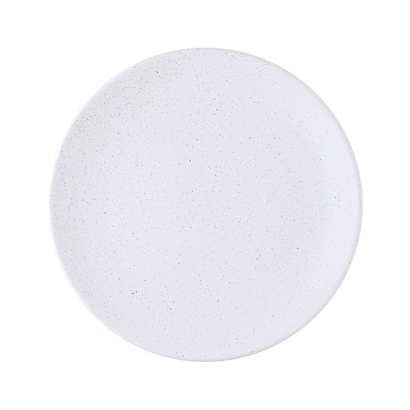 Minimalist blue & white polka dot ceramic dinnerware set - western dinner plates, restaurant & hotel quality ceramic tableware with polka dot design
