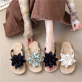 Trendy floral flip-flops for women - summer new arrivals, versatile thong sandals, non-slip beach slippers - wholesale