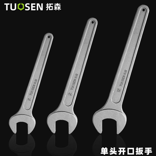 Tuosen Hardware Tools Mechanical Forging Heavy Dull Head Open Wrench Multifunctional Manual Maintenance Single Head Stay Wrench
