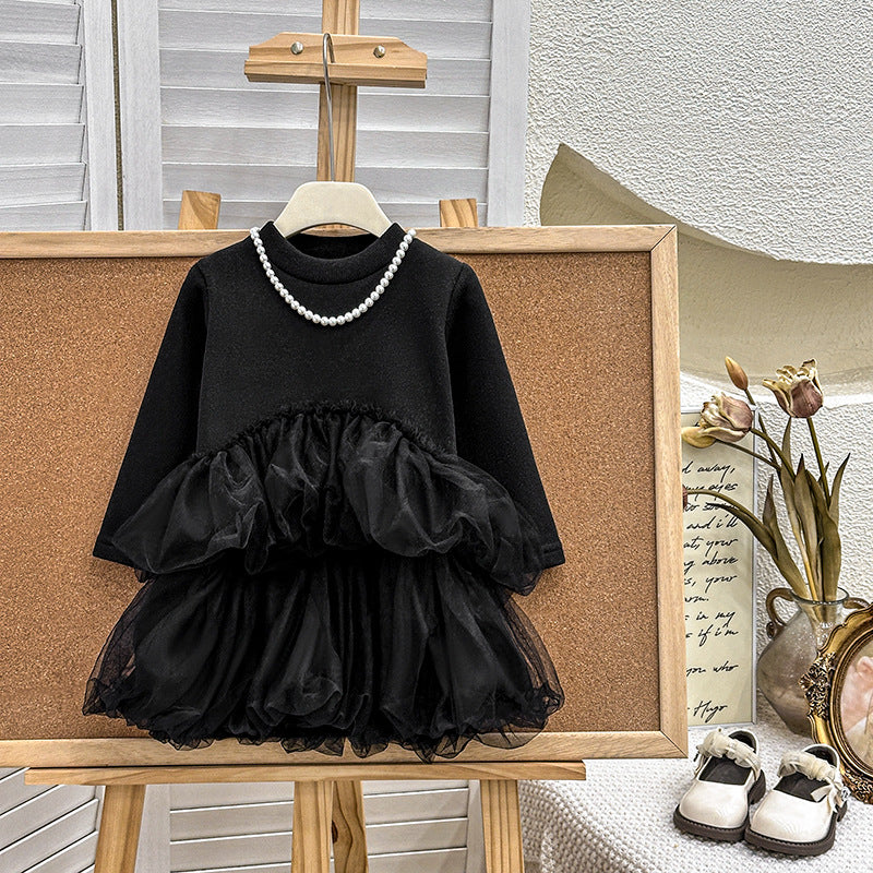 Girls' dress  spring/autumn new fashionable and stylish baby girl tutu princess dress little girl mesh skirt