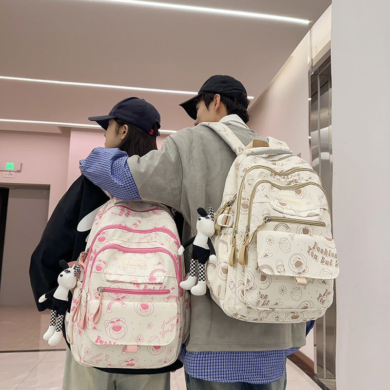School bag for primary school students in grades 3-9, large-capacity and lightweight backpack 2024 new high-value backpack for junior and high school students