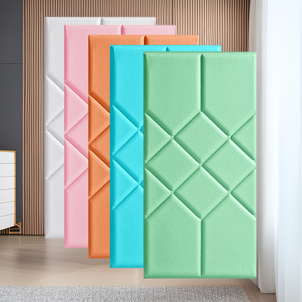 Children's anti-collision wall sticker 3D three-dimensional bedside soft bag sticker foam wallpaper self-adhesive tatami wall circumference decorative cushion