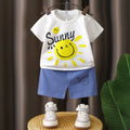 Kids' short-sleeve cartoon cute comfort set - pure cotton class a - boys' summer lightweight t-shirt & girls' clothing - children's apparel