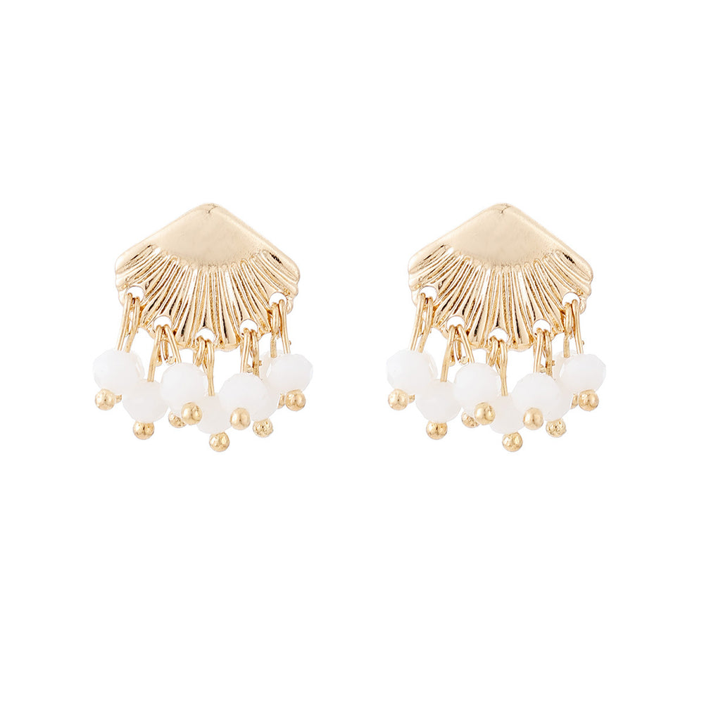 European and american cross-border retro sunflower irregular earrings, light luxury high-end heart geometric tassel fashion earrings