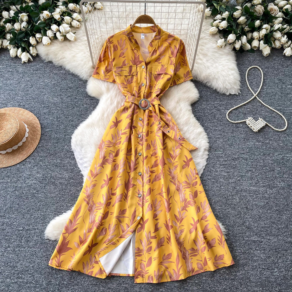 French riviera style halter sleeveless dress - women's summer cinched waist slimming tiered ruffle cake dress