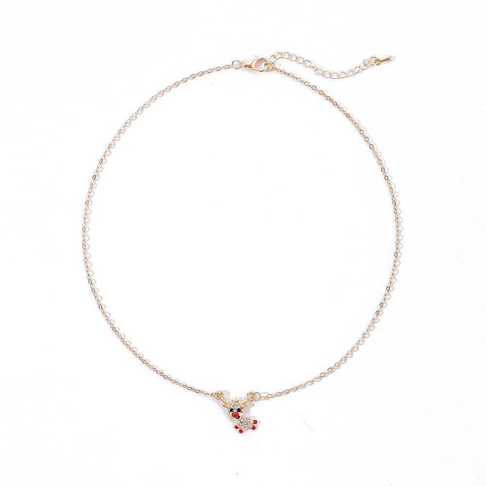 Christmas necklace wholesale european and american cross-border accessories for women, versatile atmosphere, niche design, high-end sweater clavicle chain