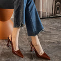 Stiletto heels women's 2025 korean style pointed toe elegant single shoes outerwear date versatile fashion shoes women