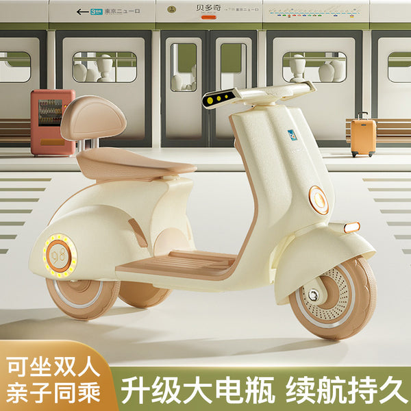 New children's electric vehicle motorcycle double male and female baby children battery tricycle can sit on remote control toy car