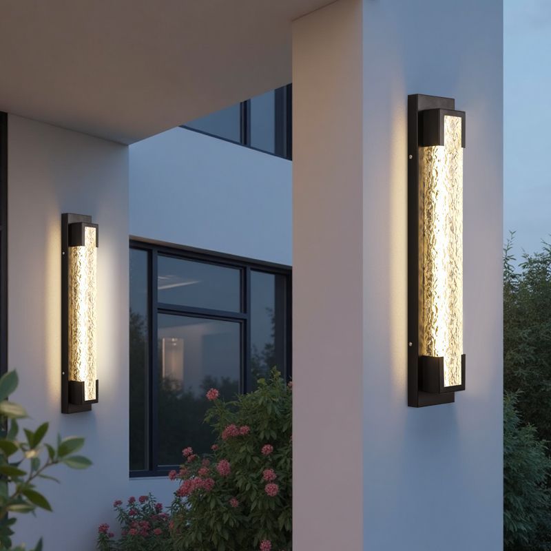 Modern minimalist wall sconce - waterproof linear light for entryways, balconies, and columns - ideal for outdoor use