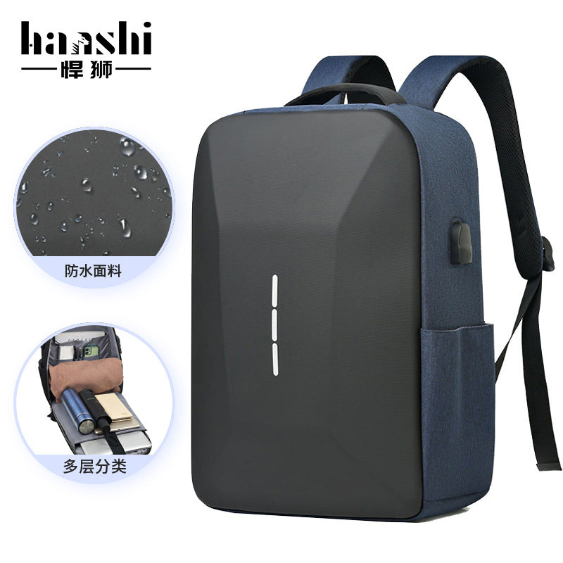 Cross-border business men's backpack, high-end fashion travel backpack, backpack waterproof computer bag, large-capacity schoolbag