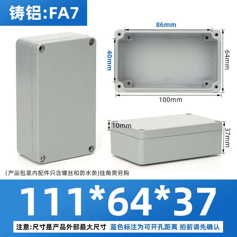 Cast aluminum waterproof box Outdoor waterproof aluminum box Metal box Outdoor terminal box Button box Sealed aluminum waterproof junction box