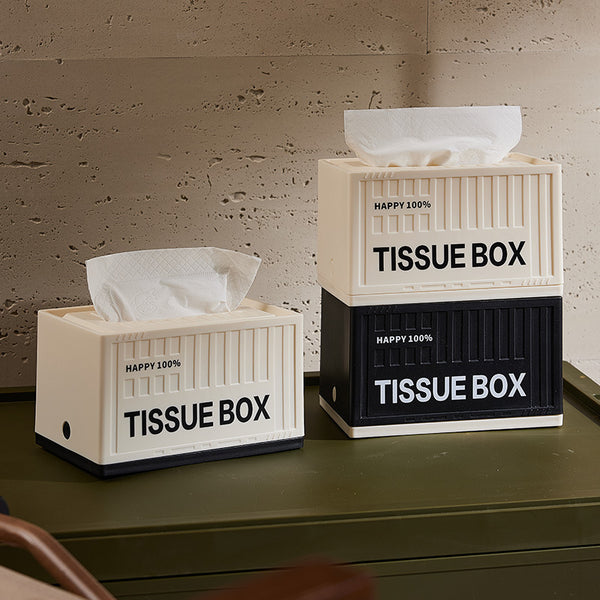 Industrial style desktop storage box set, pen holder, trash can, tissue box, household creative simple makeup brush storage bucket.