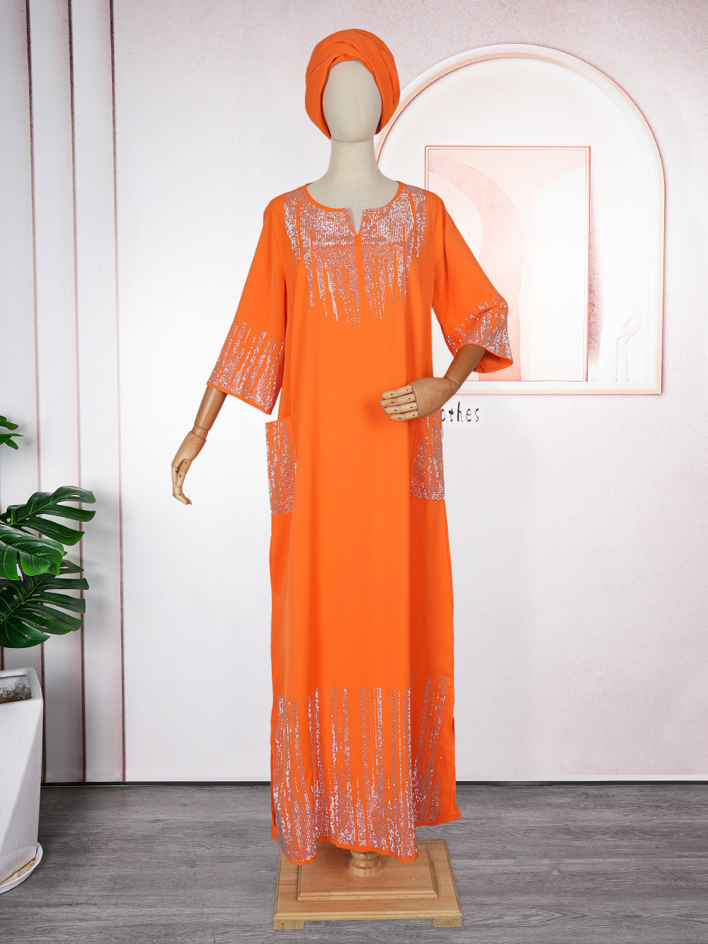 Aliexpress  cross-border sourcing: african fashion women's mid-sleeve everyday commute dress