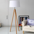 Japanese style log tripod floor lamp scandinavian fabric cover living room bedroom sofa side popularb&b soft decoration