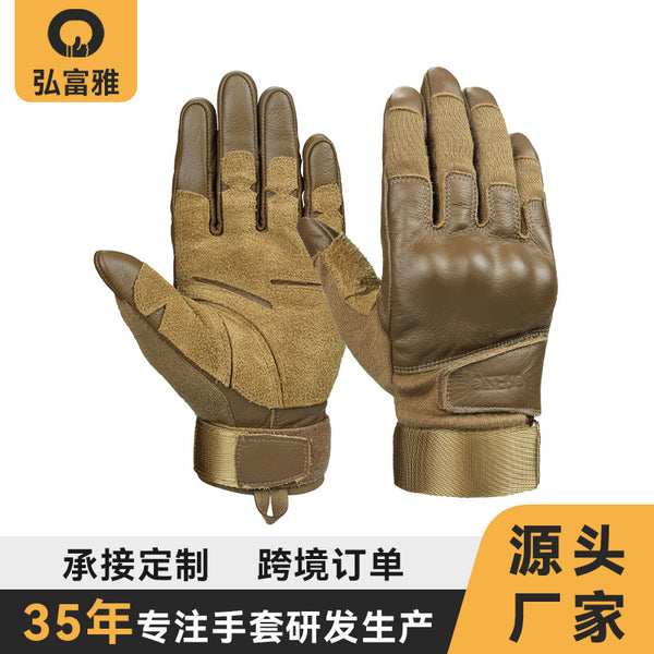 Foreign trade all-finger tactical gloves outdoor riding locomotive hard shell anti-collision and anti-drop knight equipment motorcycle gloves