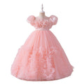 Flower girl dress cross-border export kids wedding dress princess dress longchildren'sdress wholesale evening dress fashion