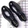 Men's leather dress shoes - soft leather, soft sole - live stream, business formal, youth casual, groomsmen, wedding shoes
