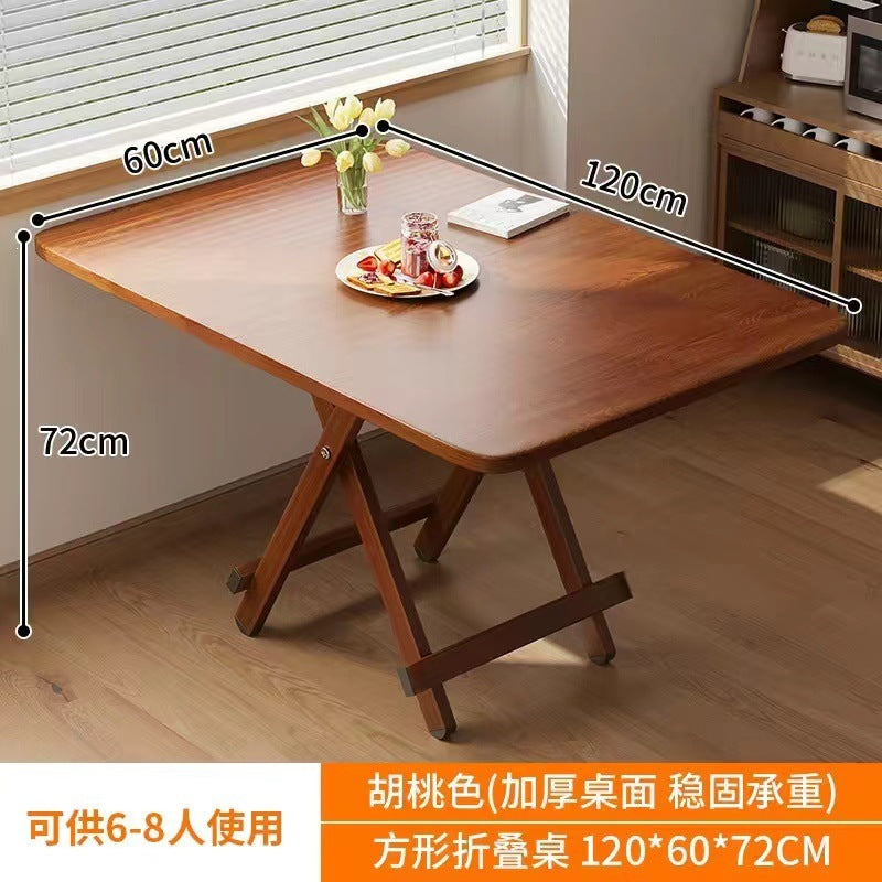 Folding tablefor homedining tableoutdoor night market portable stall square tablesimple small apartment rental house dining table and chairs