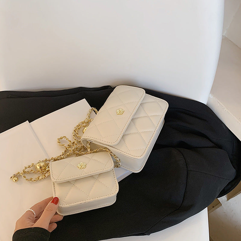 Rhombus chain mini bag 2025 new small square bag Korean version of versatile ins super fire simple shoulder messenger bag