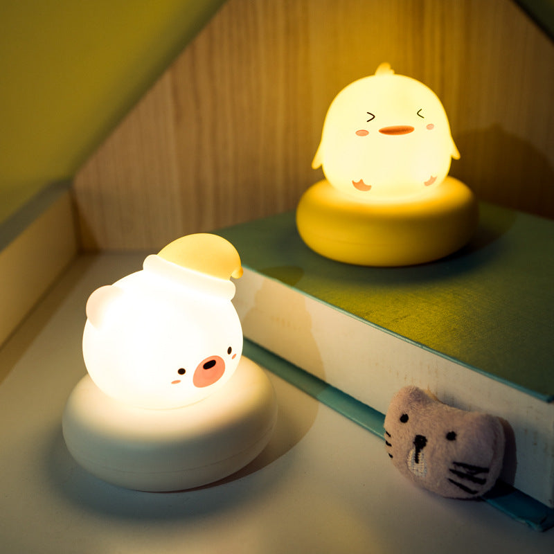 Amazon's new kids night light usb bedroom desktop cute pet sleeping light cartoon touch pat atmosphere light