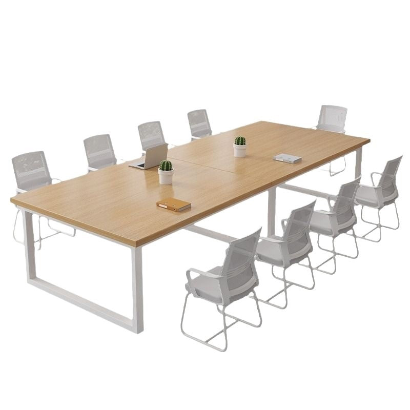 Conference table, rectangular desk, office desk and chair set, minimalist modern rectangular table, workstation, office negotiation table