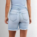 american summer hot jeans with frayed hem casualloose denim shorts y2k hot girl three-quarter pants