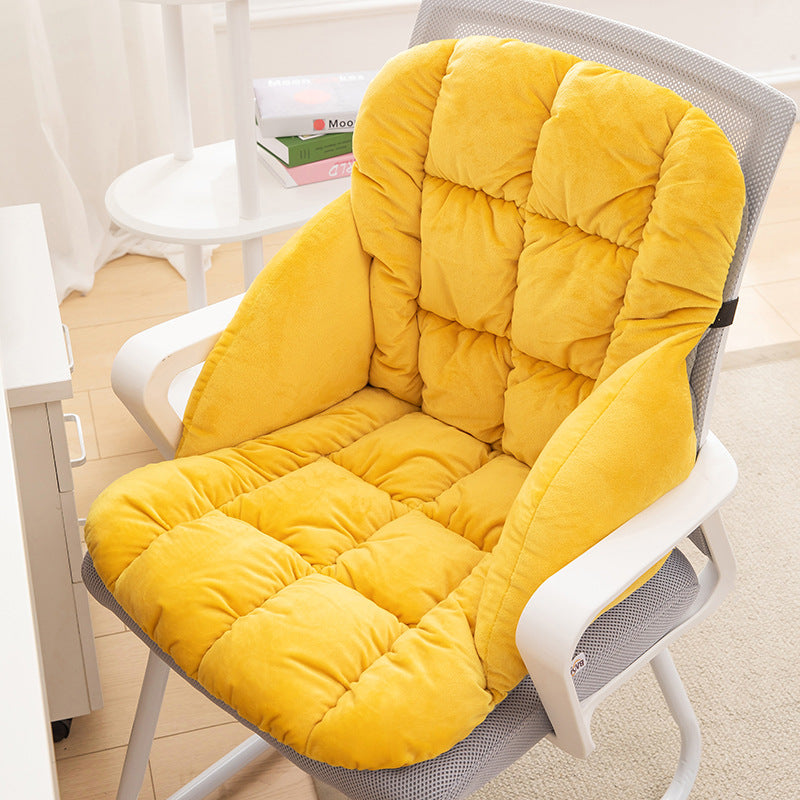 Heated seat cushion and backrest combo - electric heating for office, winter plush warm chair pad, prolonged sitting, removable and washable chair cushion