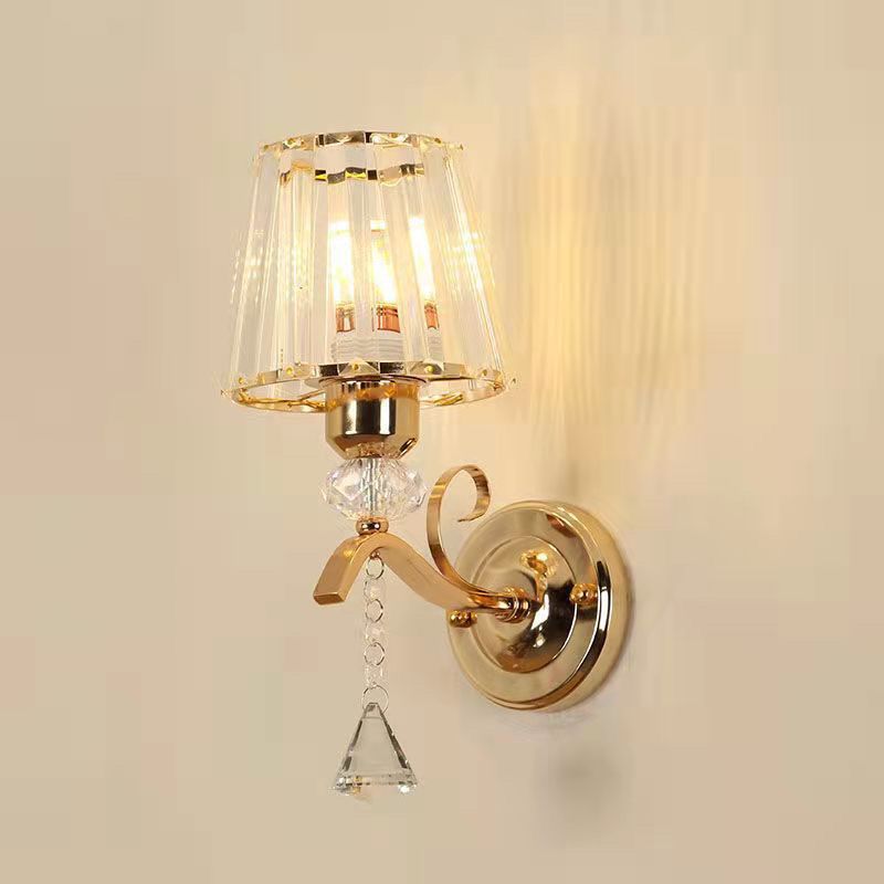 Nordic light luxury wall lamp modern living room tv background wall light aisle bedroom bedside minimalist led crystal wall sconce