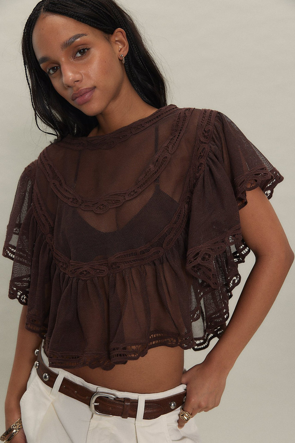Pure desire style gentle short long sleevesknittingshirt-like elegantlooseslimming look sexycut outtie backtops