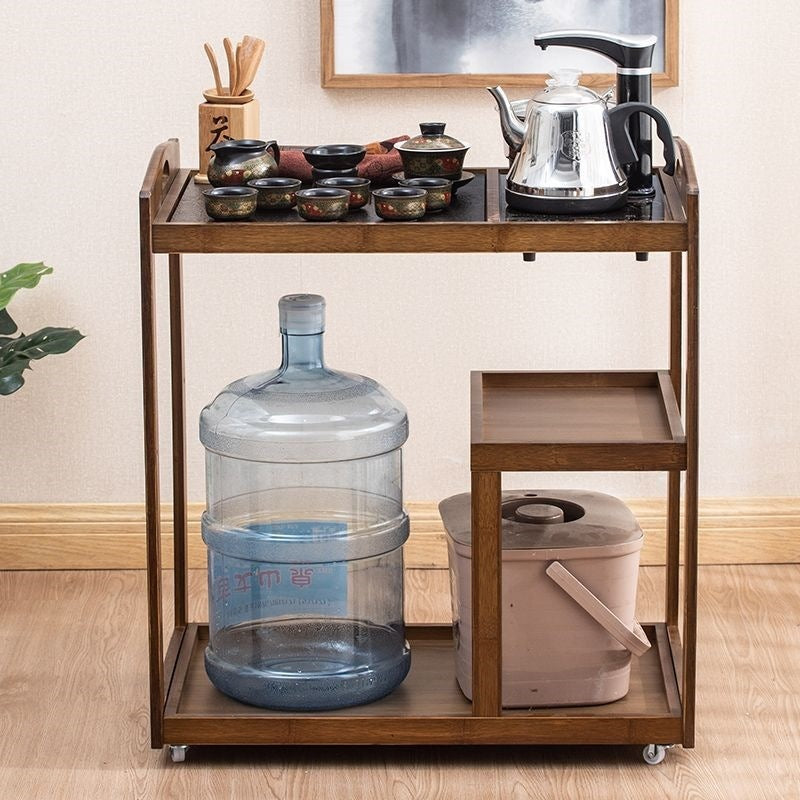 Mobile tea cart tea table home living room tea cabinet multifunctional integrated water dispenser tea tray set modern minimalist tea set