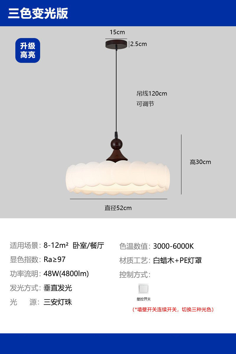 French medieval bedroom light living room light new lighting retro cream wind children's room led eye protection ceiling light