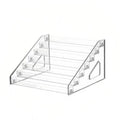 Acrylic ladder display stand blind box storage rack bar storage multi-layer transparent display stand cosmetics storage rack