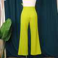 Am220853new arrivalplaid breathable casual pants asymmetrical waistband women's micro-flared pantswoman dress