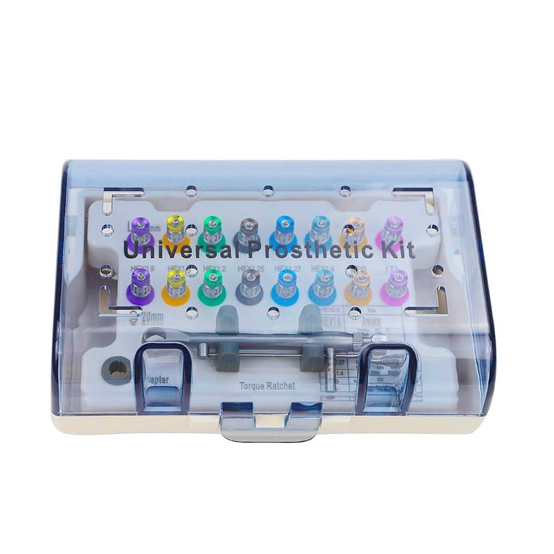 Dental implant repair tool box, color, silver knife head, oral box, Aojutai Korean screwdriver torque