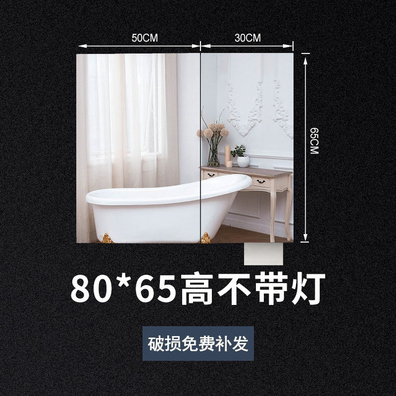 Stainless Steel Bathroom Mirror Cabinet Wall-mounted Toilet Mirror Box Toilet Bathroom Mirror with Shelf Dressing Storage