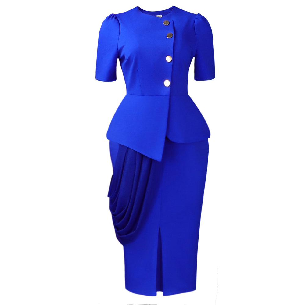 D613  foreign trade  new women's fashionable and elegant top and bodycon midi skirt two-piece african outfit