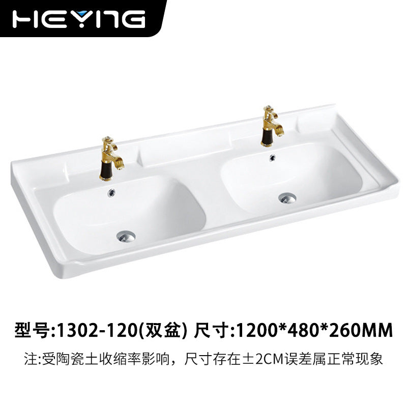 陶瓷台上盆卫生间浴室柜盆洗漱台盆陶瓷中边洗手盆小户单盆工程单