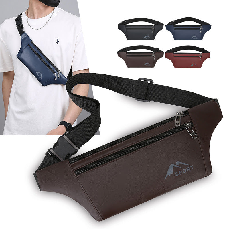 Foreign trade sports leisure fanny pack running cycling fitness mobile phone bag multi-function portable light shoulder messenger bag tide