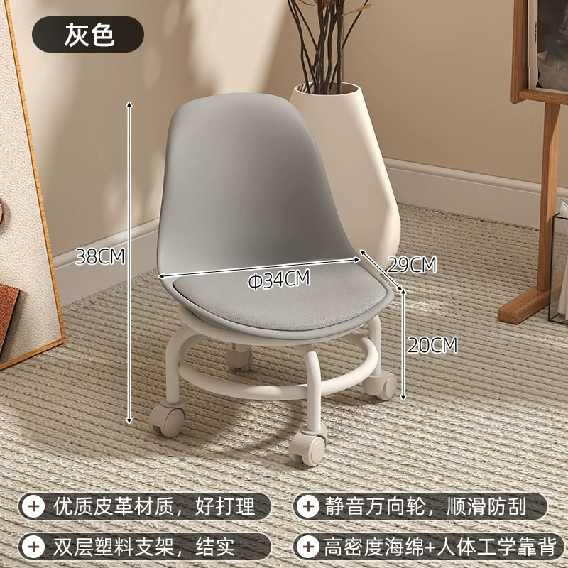 Popular for homemultifunctional beauty seam round stool chair pulley low stool universal wheel small stool with wheels rental room stool