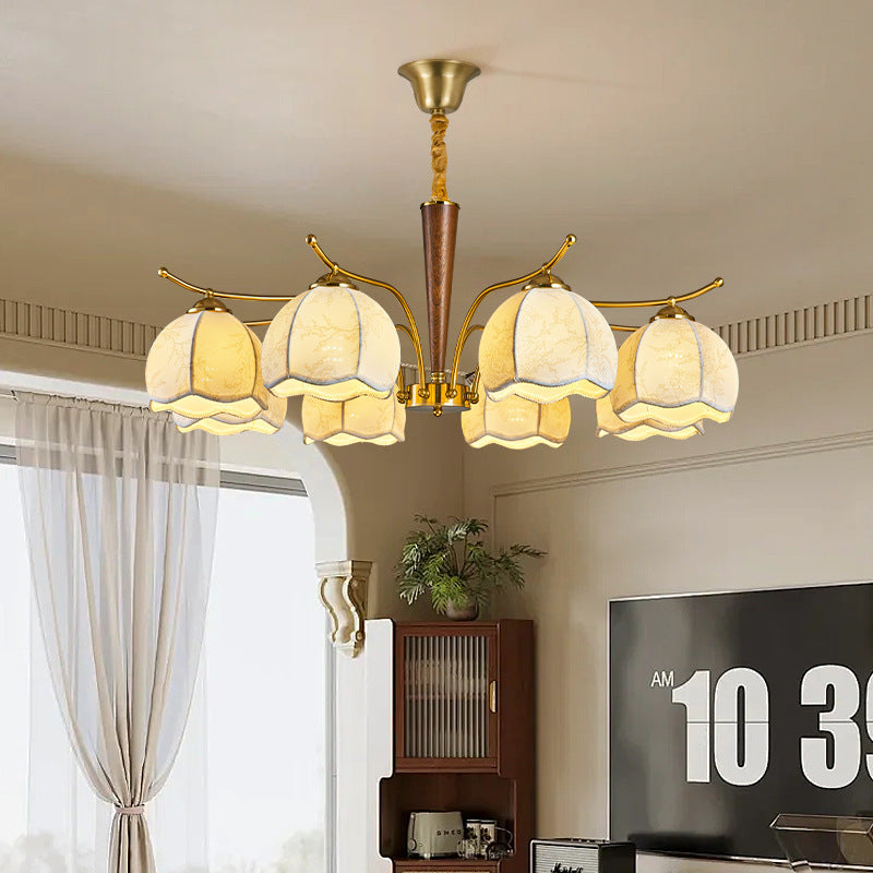 Vintage living room chandelier hall main light French medieval style bedroom dining room light wabi sandy Nanyang style study lamp