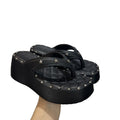 7cm punk internet celebrity thick sole flip-flops women's outwear 2026new arrivalsummer sandals and slippers for summer outings
