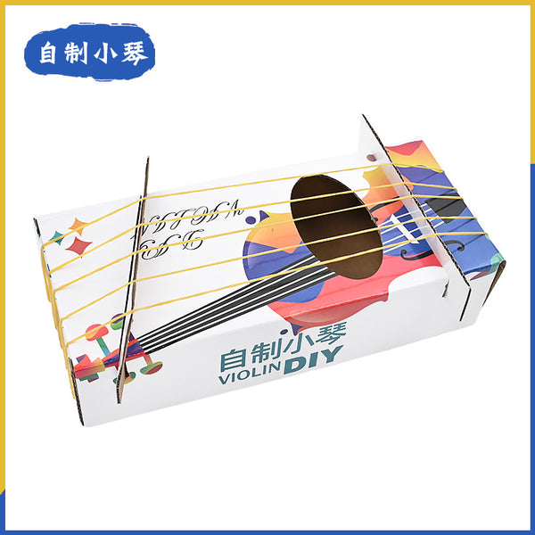 Homemade violin, kindergarten and primary school handmade DIY technology small production music science experiment teaching aids material package new