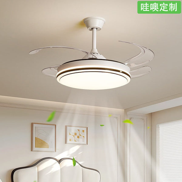 [Wow] Invisible fan light 2025 new ceiling fan light modern simple restaurant eye protection electric fan ceiling chandelier
