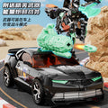 Jinjiang transforming toy mecha robot kids toy police car model boy with weapon set machine