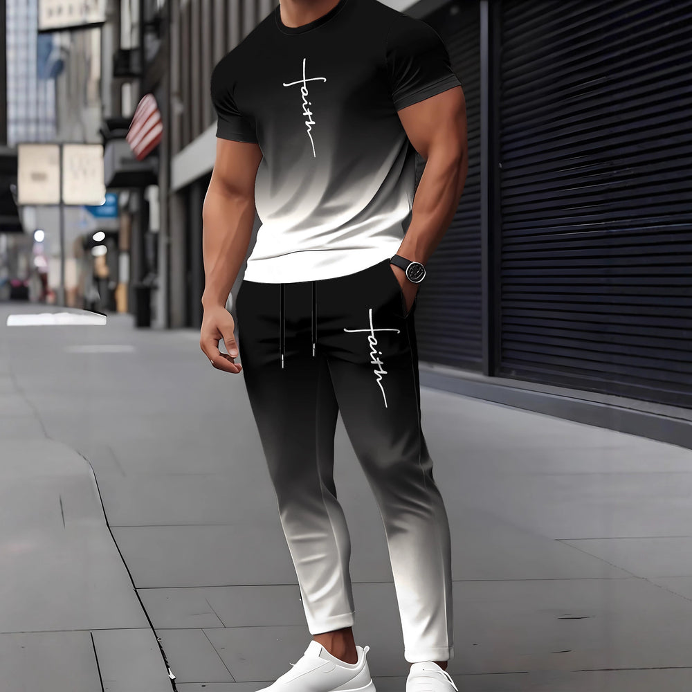 Men's casual activewear set - hot seller in us & european cross-border e-commerce